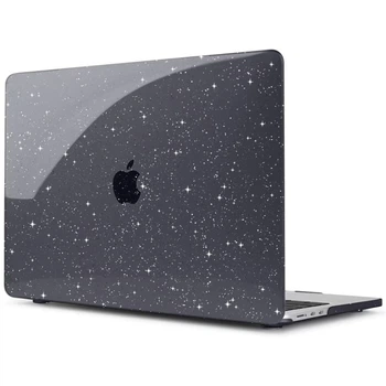 Чехол с блестками Glitter HardShell для Macbook Air 13.6" M2/M3 (A2681/A3113) Dark Grey