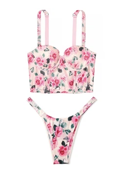 Комплект білизни Very Sexy Shine Victoria’s Secret Рожевий 34D-M