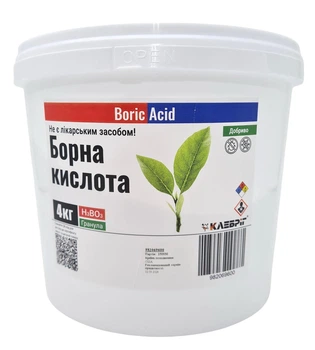 Борная кислота Klebrig 4 кг удобрение ведро Бкта-4