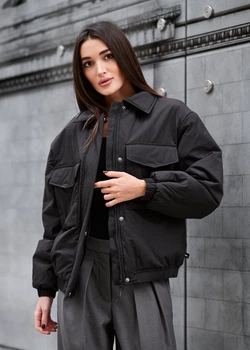Жіноча куртка Staff fuze black oversize M (BZP0370)