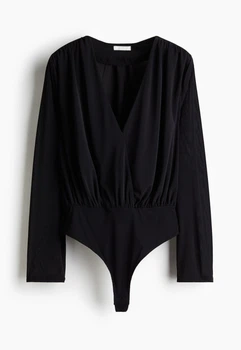 Жіночі боді-стрінги з V-образним вирізом H&M (58748) XS Чорний