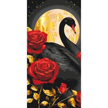 Картина для рисования по номерам Art Craft Черный лебедь 40x80см (11588-AC)