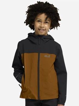 Підліткова вітрівка для хлопчика Jack Wolfskin Adventuretribe 2L Jkt K A65947_5401 164 см Коричнева (4064886688307)