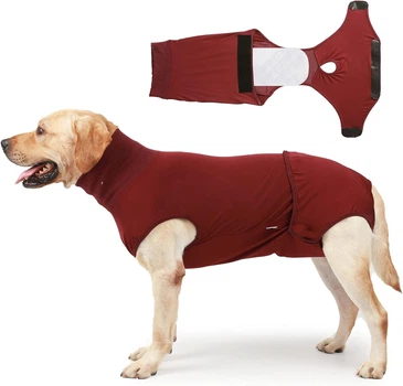 Гигиенические трусы/комбинезон собак WanTalk Full Body Dog Diaper, Wine Red, XS