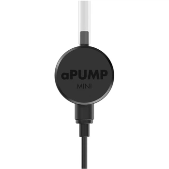 Бесшумный аквариумный компрессор для аэрации AquaLighter aPUMP MINI черный для аквариумов до 40 л диаметр 30 мм с распылителем и шлангом арт. 7917