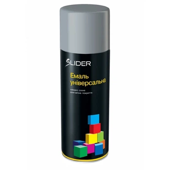 Эмаль SLIDER color универсальная 7046 серая матовая 400 мл