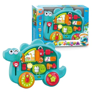 Бізіборд "WToys", ОЗВУЧУВАННЯ УКРАЇНСЬКОЮ МОВОЮ, 15 казок, 15 пісень, 15 загадок, 15 скоромовок, звуки, підсвічування, пальчикові ігри, тріскачки "W Toys" 72024