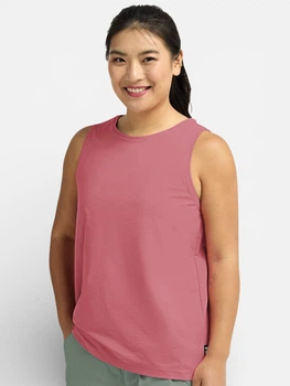 Спортивна майка для бігу жіноча Jack Wolfskin Travel Tank Top W A65783-H0111 S Рожева (4064886647335)