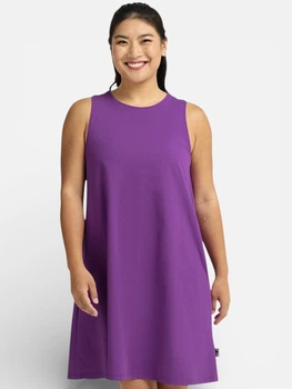 Сукня міді літня жіноча Jack Wolfskin Travel Dress W A66064-I0132 L Фіолетова (4064886689014)