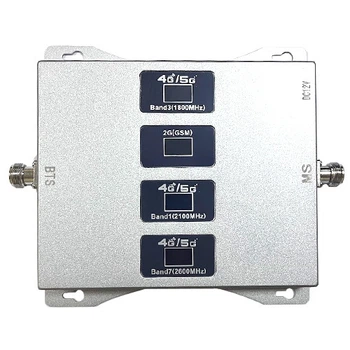 GSM репітер 4 діапазони 900/1800/2100/2600 підсилювач зв’язку 3G 4G LTE мобільний сигнал (IN-636192)