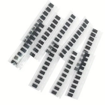 Набір із 90 SMD випрямних діодів та діодів Шотткі 1N4001 1N4004 1N4007 SS14 SS16 SS24 SS26 SS34 SS36