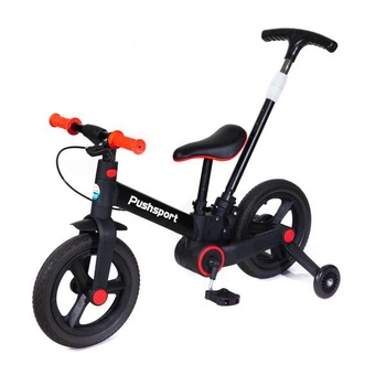 Велосипед-трансформер 5в1 с ручным тормозом и родительской ручкой PUSH SPORT M10 RED