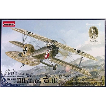 Німецький винищувач Albatros D.III Oeffag s.153 (Fate) Збірна пластикова модель у масштабі 1:72 Roden