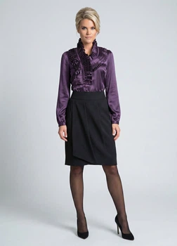 Женская блуза с рюшами Lowett LW-116476-3-698 44 Фиолетовый
