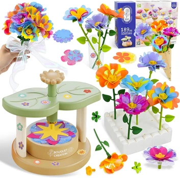 DIY набор для творчества Flower Maker: Обучающий комплект для моделирования цветов и флористики (189 деталей)