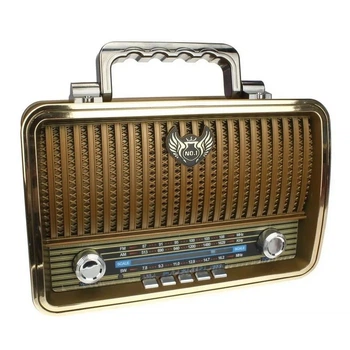 Портативний радіоприймач Kemai MD-1909BT з Bluetooth 4.1, MP3, USB, microSD, AUX, ретро-дизайн, акумулятор 3.7V, 5 Вт, FM/AM/SW