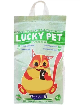 Наполнитель гигиенический бентонитовый мелкий Lucky Pet для кошачьего туалета 5кг