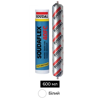 Герметик полиуретановый 600 мл белый [000020000000072601] SOUDAFLEX 40 Soudal