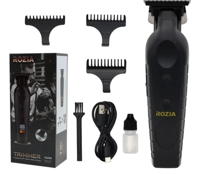Аккумуляторный триммер Rozia HQ388 с насадками и LED-дисплеем