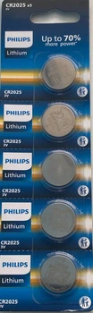 Литиевая батарейка таблетка PHILIPS CR2025 Blister (3V). Цена за 5штук
