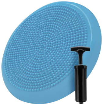 Подушка сенсорна Spokey 944039 Fit Seat з насосом 33 см Блакитна (5905339440396)