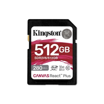 Карта пам'яті SDXC (UHS-II U3) Kingston Canvas React Plus 512Gb class 10 V60 (R280MB/s, W150MB/s) (SDR2V6/512GB)