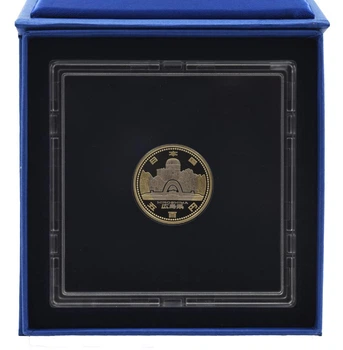 Монета Япония 500 йен 2013 Биметалл Proof Префектуры - Хиросима в сувенирной упаковке