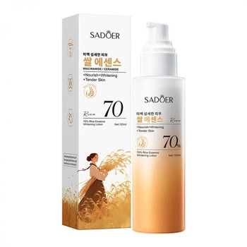 Лосьйон відбілюючий для обличчя та тіла з екстрактом рису SADOER Rice Essence Whitening Lotion, 120 мл