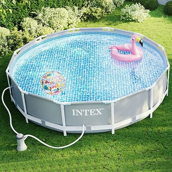 Бассейн каркасный со сливным клапаном и фильтр-насосом Intex 366 * 76 см