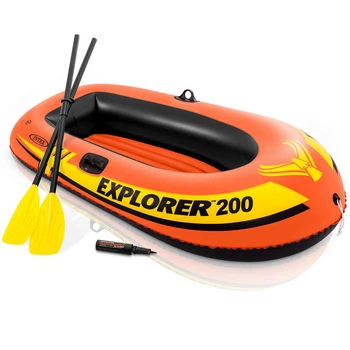 Надувная лодка с веслами двухместная Intex Explorer 185 * 94 * 41 см