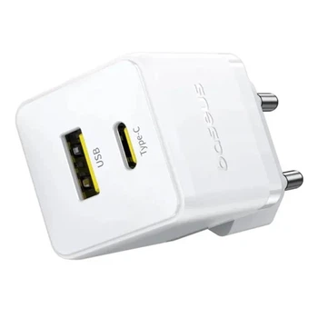 Блочок Baseus P10111608 Palm Fast Charger 20W 1USB-A/1Type-C Moon White