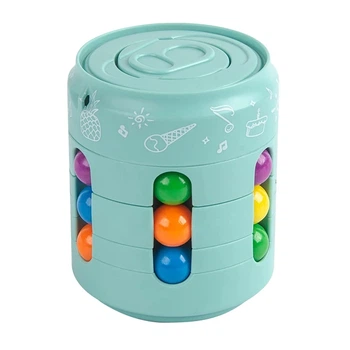 Головоломка антистрес Cans Spinner Cube для дітей з АБС-пластику з режимами гри мультиплеєр та пам'ять вік від 3 років Бірюзовий