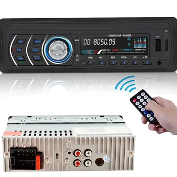 Автомагнитола 1din с Bluetooth USB SD RGB подсветкой и пультом дистанционного управления модель 1581 черный
