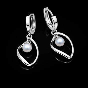 Серебряные серьги с жемчугом Кампала