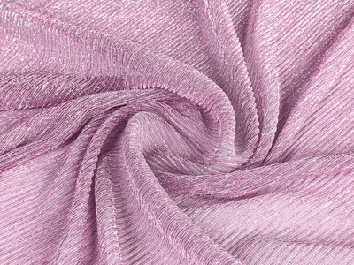 Ткань Сетка гофре с люрексом розовый, пог. м. (с75, 2509099A, к4)