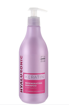 Шампунь для ломких и поврежденных волос Unic Hyaluronic Keratin Regenerating Shampoo 500 мл