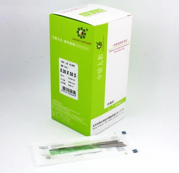Иглы Zhongyan Taihe для акупунктуры и рефлексотерапии 0,30*50 мм. Набор 500 игл
