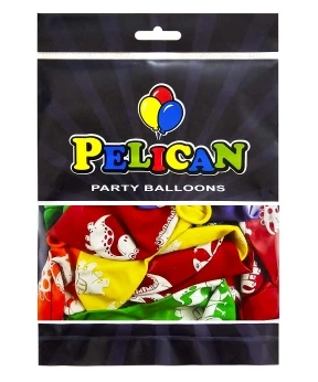 Кульки латексні Pelican 12"(30сm) "Динозаврики" 50шт Різнокольоровий Pelican (824015)