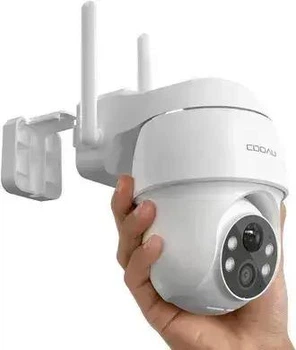 Беспроводная уличная камера видеонаблюдения, IP-камера Cooau Q02 , 2K, PTZ 355°/90°, аккумулятор, IP66