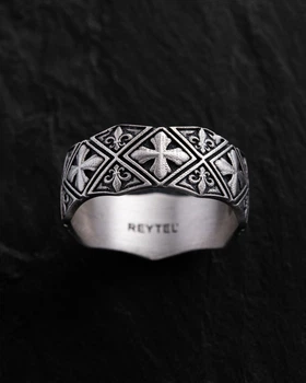 Срібний перстень MALTESE CROSS and FLEUR DE LIS Reytel 69045113 19.5