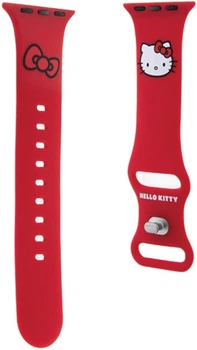 Pasek Hello Kitty Silicone Kitty Head do Apple Watch Series 1/2/3/4/5/6/7/8/SE/SE2 38-41 mm Red (3666339190309)
