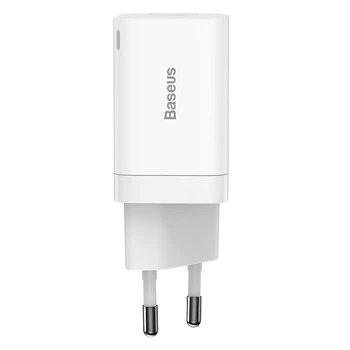 Сетевое зарядное устройство Baseus Super Si Pro Quick Charger C+U 30W EU White