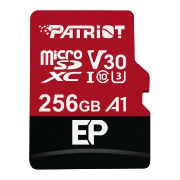 Карта пам'яті microSDXC (UHS-1 U3) Patriot EP Series 256Gb class 10 V30 (R-100MB/s, W-80MB/s) (adapter SD) ( 16150 )