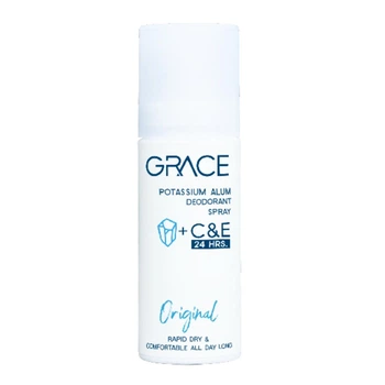 Минеральный дезодорант-спрей Grace Original с калиевыми квасцами и витаминами C и E, 50 мл