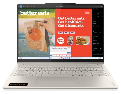 Ноутбук Lenovo Yoga 7 2-in-1 14AKP10; Copilot+ PC (83JR0002US) Seashell