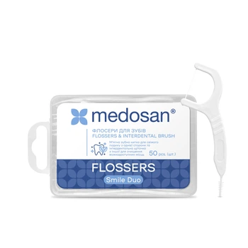 Флоссеры для зубов Smile Duo Flossers&Interdental brush Medosan 50 шт 4823109412194