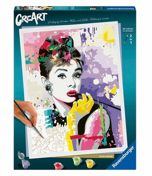Картина за номерами Ravensburger CreArt Одрі Хепберн 3428877 (4005556255269)