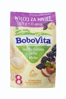 Каша дитяча BoboVita безмолочна цільнозернова Яблуко-Слива, 270 г, з 8 місяців