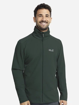 Спортивна кофта чоловіча Jack Wolfskin Ridge Hike Fz A65840-E0271 M Зелена (4064886658133)