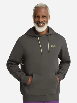 Худі чоловіче Jack Wolfskin Celebratehe Paw Hoody A65904-T0404 L Коричневе (4064886664677)